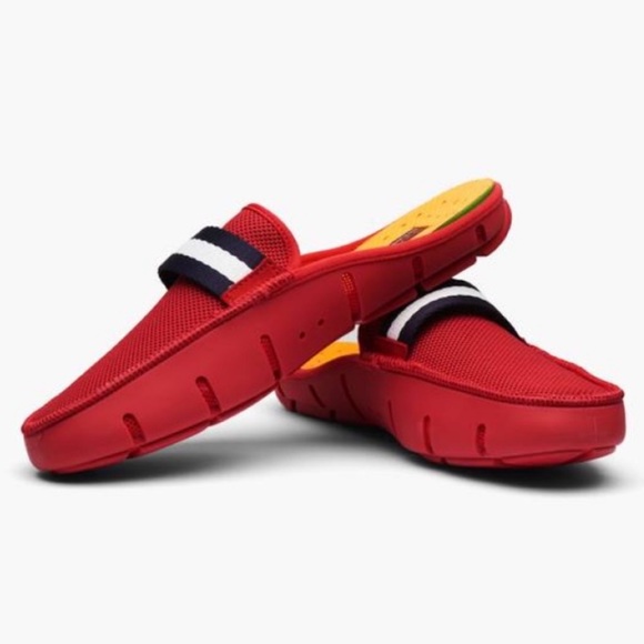 Shoes | Swims Slide Loafer In Rednavy 15 | Poshmark